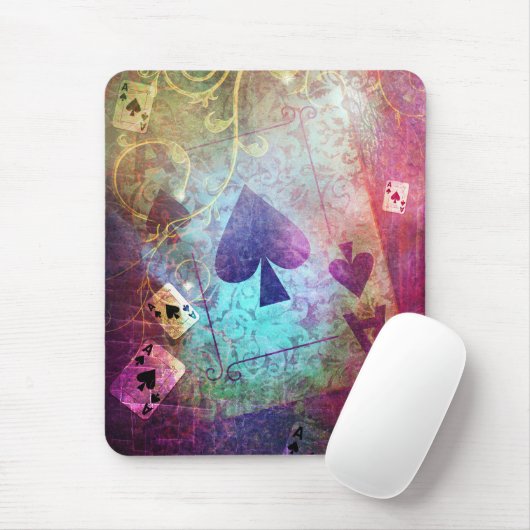 スペードの不思議の国の刺激を受けたなエースのかわいらしいアリス マウスパッド (マウス)
