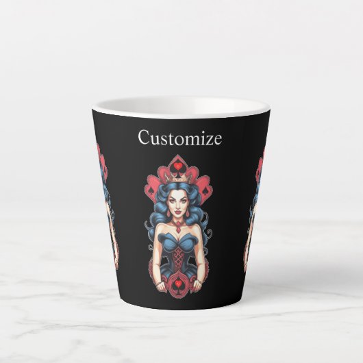 スペードの女王サンダーの入り江 カフェラテマグ (正面)