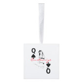 スペードの女王ビキニの女の子サンダー_コーブ キューブオーナメント (右)