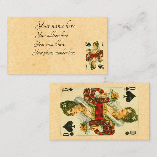 スペードの女王 名刺 (正面/裏面)