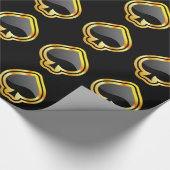 スペードの金ゴールドのエース ラッピングペーパー (角)