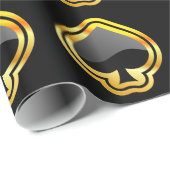 スペードの金ゴールドのエース ラッピングペーパー (ロールコーナー)