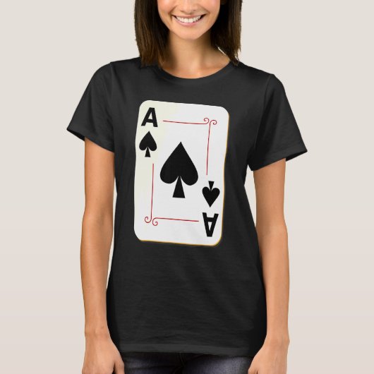 スペードのAceカード最高ののカード Tシャツ (正面)