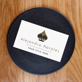 スペードエレガントシンボルロゴカジノトランプのポーカーナイトゲーム 名刺