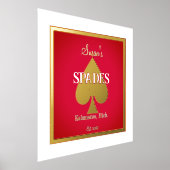 スペードカードゲームルームフォイルアクセント 箔ポスター (レイダウン)