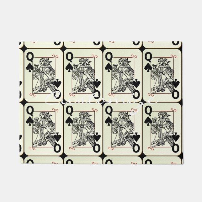 スペードカードThunder_Coveの女王 ドアマット (正面)