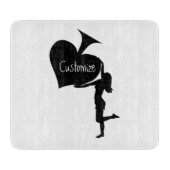 スペードズのクイーンホールディングブラックエースサンダー_コーブ カッティングボード (正面)