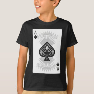 スペードトランプのポーカーカード： Tシャツ