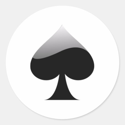 スペードトランプ ラウンドシール (正面)