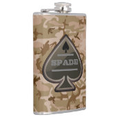スペードパーソナライズされたデザート迷彩柄 フラスク (右)