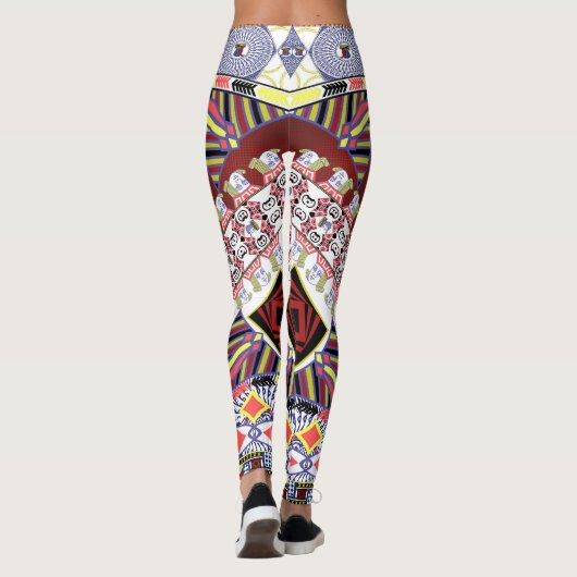 スペード王のトランプの抽象芸術のQueenジャック レギンス (裏面)