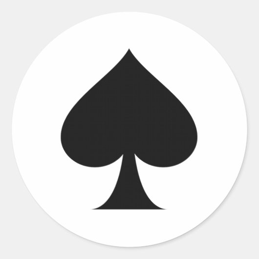 スペード記号 ラウンドシール (正面)