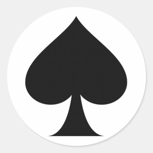 スペード記号 ラウンドシール (正面)