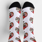 スペード遊のカード形状ラスベガス ソックス (上部)