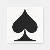 スペード遊の黒い記号 スタンダードカクテルナプキン (正面)
