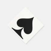 スペード遊の黒い記号 スタンダードカクテルナプキン (角)