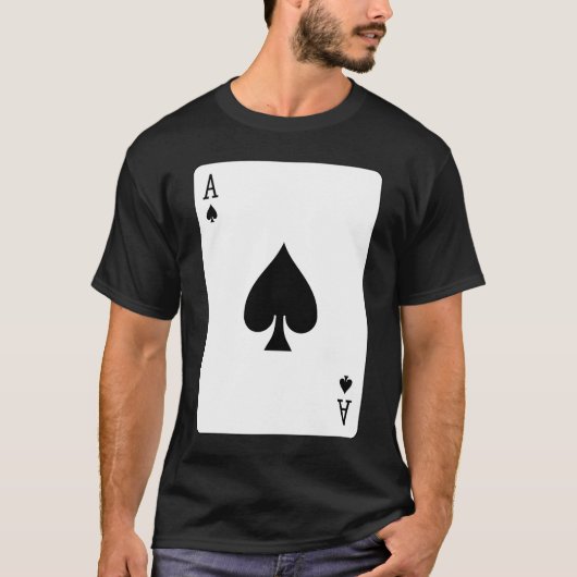 スペード遊カードのエース Tシャツ (正面)