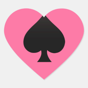 スペード – カードのスーツのアイコン ハートシール