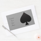 スペード – カードのスーツのアイコン 長方形シール (封筒)