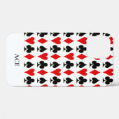 スペード、ダイヤモンド、クラブ、ハートカードが幸運 Case-Mate iPhoneケース (裏面 (横))