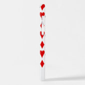 スペード、ダイヤモンド、クラブ、ハートカードスーツ幸運 iPhoneケース (左側面)