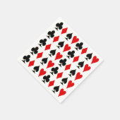 スペード、ダイヤモンド、クラブ、ハート遊のカードスーツ スタンダードカクテルナプキン (角)