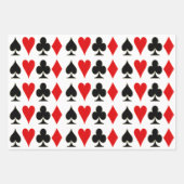 スペード、ダイヤモンド、クラブ、ハート遊のカードスーツ ラッピングペーパーシート (正面)