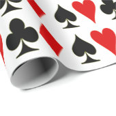 スペード、ダイヤモンド、クラブ、ハート遊のカードスーツ ラッピングペーパー (ロールコーナー)