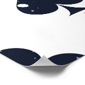 スペード，ダイヤモンド，ハート，クラブパターン ポスター (角)