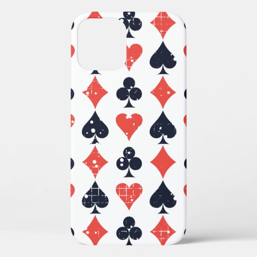スペード，ダイヤモンド，ハート，クラブパターン Case-Mate iPhoneケース (裏面)