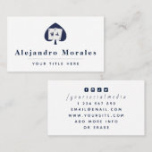 スペード&トランプカジノトランプのポーカー 名刺 (正面/裏面)