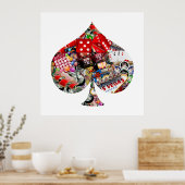 スペード – ラスベガス遊のカード形状 ポスター (キッチン)