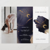 スホリスティックテナルサンムーンダークインクヨガトリフォールド (正面)