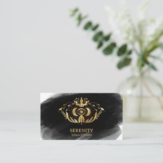 スホリスティックテナルムーンサードアイヨガビジネスCa 名刺 (スタンド正面)