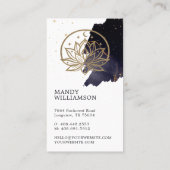 スホリスティックテナルムーン&ロータスダークインクモノグラム 名刺 (裏面)