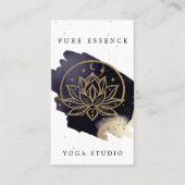 スホリスティックテナルムーン&ロータスダークインクモノグラム 名刺 (正面)