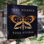 スホリスティックテリア太陽とムーンバタフライダークインク ウィンドウサイン