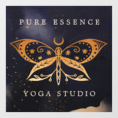 スホリスティックテリア太陽とムーンバタフライダークインク ウィンドウサイン (シート)