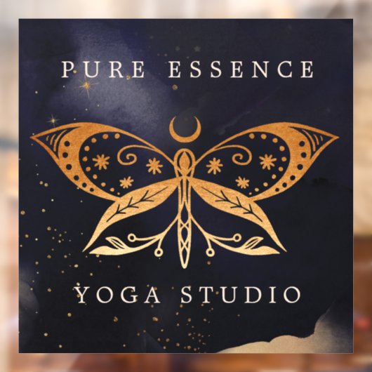 スホリスティックテリア太陽とムーンバタフライダークインク ウィンドウサイン (シート2)