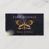 スホリスティックテリア太陽とムーンバタフライダークインク 名刺 (正面)