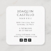 スホリスティックテリア金ゴールドブラックサンムーン金ゴールドブラック スクエア名刺 (裏面)