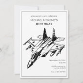 スホーイ 飛機 誕生日 招待状 (正面)