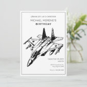 スホーイ 飛機 誕生日 招待状 (スタンド正面)