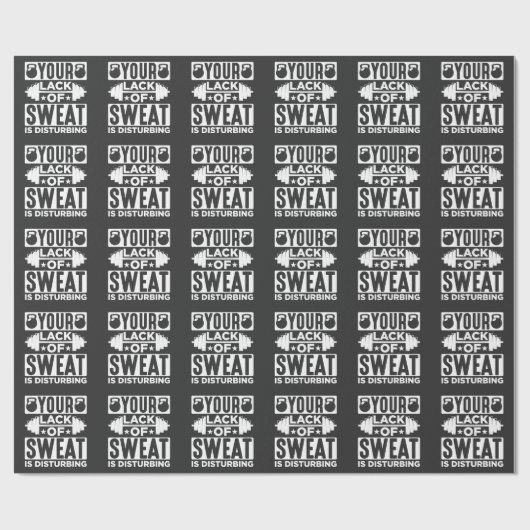 スポおもしろいーツトレーニング用の体育用重量挙げグラフィック ラッピングペーパー (フラット)