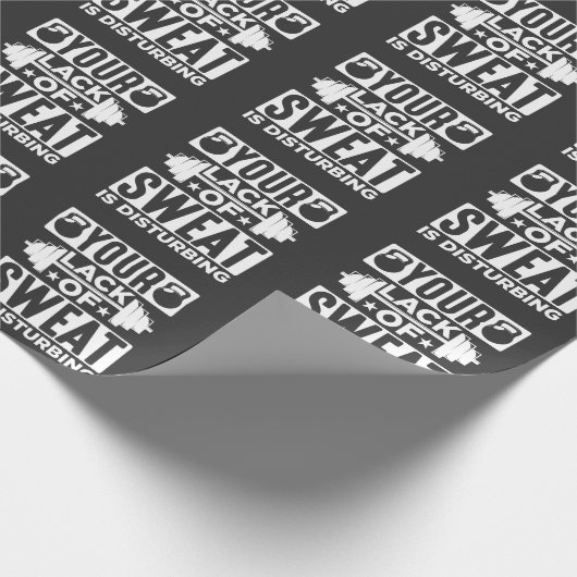 スポおもしろいーツトレーニング用の体育用重量挙げグラフィック ラッピングペーパー (角)