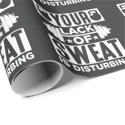 スポおもしろいーツトレーニング用の体育用重量挙げグラフィック ラッピングペーパー (ロールコーナー)