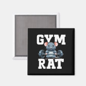 スポおもしろいートジムラットフィットネスボディビル マグネット (正面/裏面)