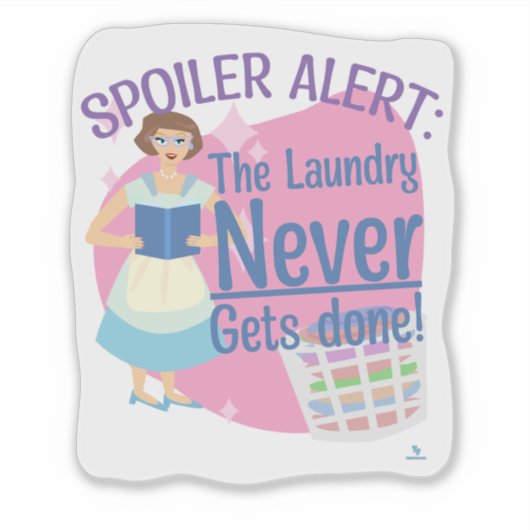 スポイラーは決して洗濯読の主婦をしなかった シール (正面)