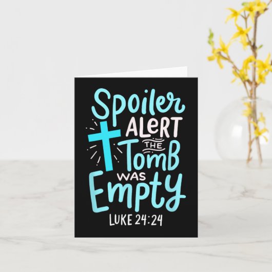 スポイラー警告の墓は空のイースター宗教的なChriだった カード (黄色い花)