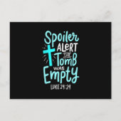 スポイラー警告の墓は空のイースター宗教的なChriだった ポストカード (正面)